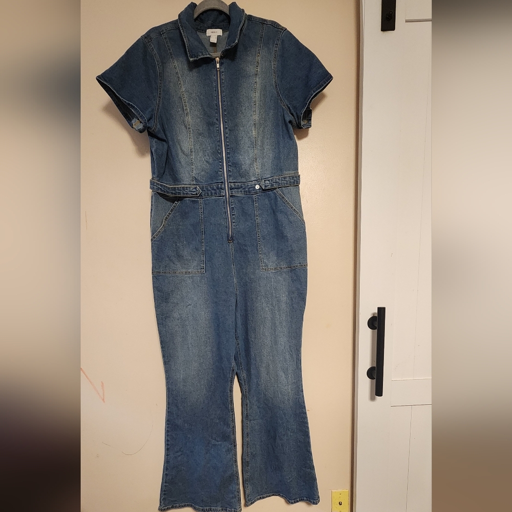 Forever 21 Blue Denim Jumpsuit
